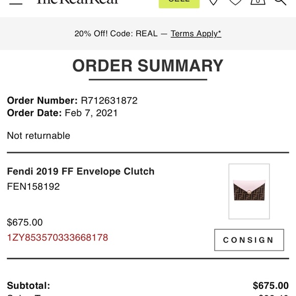 Authentic Fendi 2019 FF Envelope Clutch - Picture 3 of 5